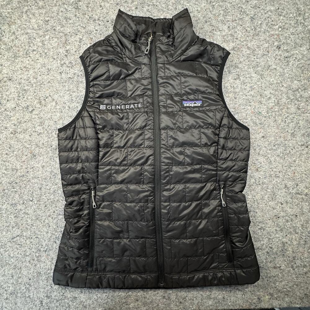 Patagonia Nano Puff Vest Womens Small Black Full Zip Generate -499